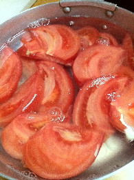 水を張り、煮る。